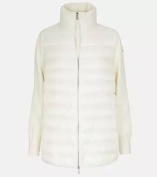Шерсть и пуховик MONCLER, белый