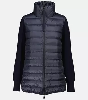Шерсть и пуховик MONCLER, синий