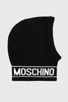 Шерстяная балаклава Moschino, черный