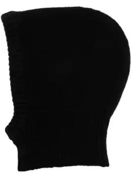 Шерстяная балаклава в рубчик BY FAR, черный