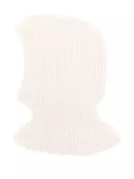 Шерстяная балаклава в рубчик LEMAIRE, нейтральный