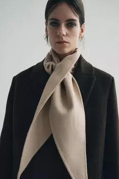 Шерстяная бандана ZARA, бежевый