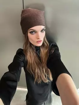 Шерстяная бандана ZARA, коричневый
