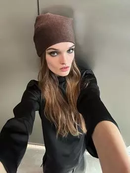 Шерстяная бандана ZARA, коричневый