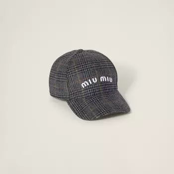 Шерстяная бейсболка Miu Miu, серый