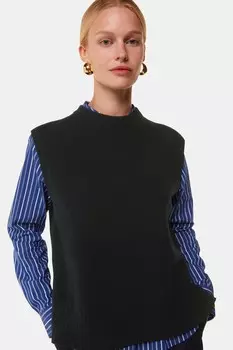 Шерстяная безрукавка майка Whistles, черный