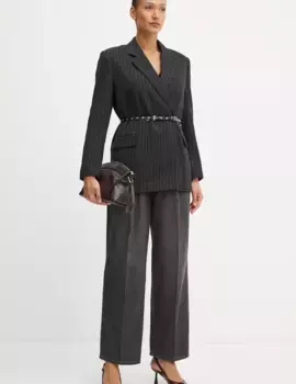 Шерстяная блейзер MICHAEL Michael Kors, серый