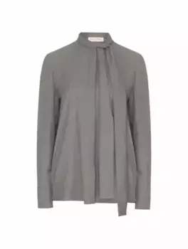 Шерстяная блузка Valentino Garavani, серый