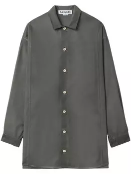 Шерстяная длинная рубашка Sunnei, серый