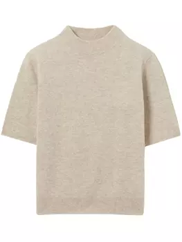 Шерстяная футболка Claudie Pierlot с высоким воротником, нейтральный