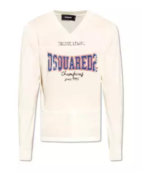 Шерстяная футболка Dsquared2, желтый