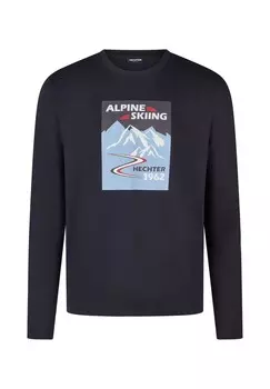 Шерстяная футболка HECHTER PARIS, цвет Midnight Blue