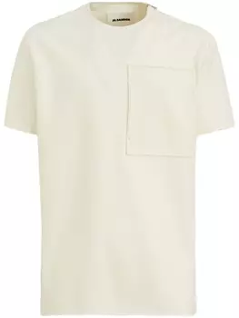 Шерстяная футболка Jil Sander, нейтральный цвет