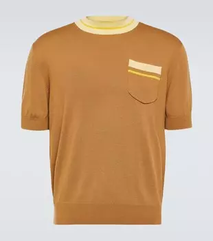 Шерстяная футболка King & Tuckfield, бежевый