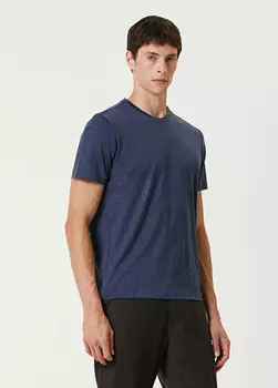 Шерстяная футболка Maurizio Baldassari, синий