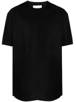 Шерстяная футболка с молнией JIL SANDER, черный