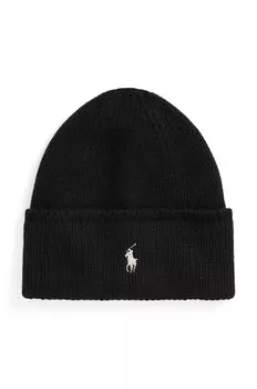 Шерстяная кепка Polo Ralph Lauren, черный
