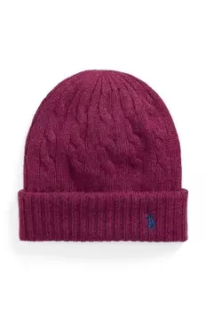 Шерстяная кепка Polo Ralph Lauren, фиолетовый