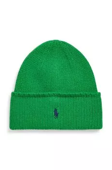 Шерстяная кепка Polo Ralph Lauren, зеленый