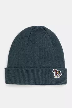 Шерстяная кепка PS Paul Smith, бирюзовый