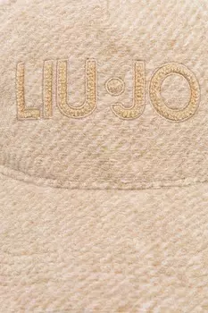Шерстяная кепка с козырьком Liu Jo, бежевый