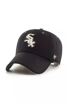 Шерстяная кепка с козырьком MLB Chicago White Sox 47 Brand, черный