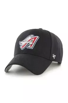 Шерстяная кепка с козырьком MLB Los Angeles Dodgers 47 Brand, черный