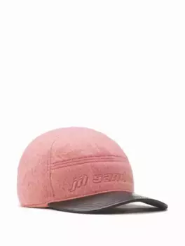 Шерстяная кепка с логотипом Jil Sander, розовый