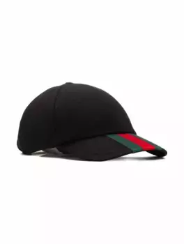 Шерстяная кепка Web Gucci, черный