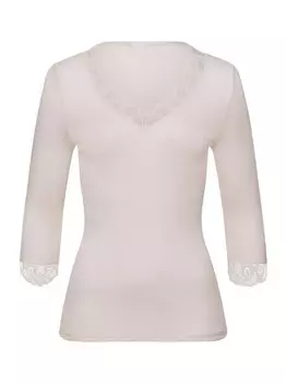 Шерстяная кружевная майка Hanro, бежевый