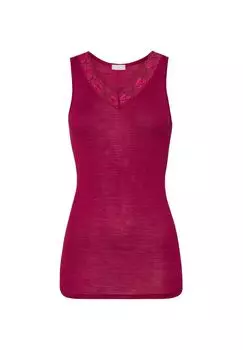 Шерстяная кружевная майка HANRO, цвет Intense Garnet Damen