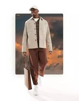 Шерстяная куртка ASOS DESIGN с камнем