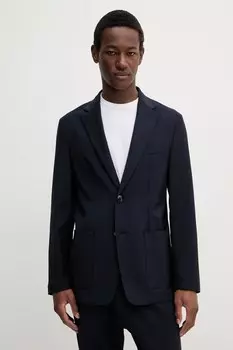 Шерстяная куртка BARENA VENEZIA Camicia Mola, темно-синий