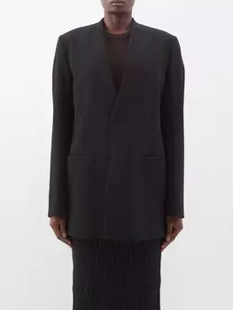 Шерстяная куртка без воротника bartholomew The Row, черный