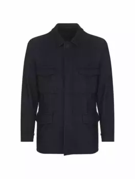 Шерстяная куртка Boglioli, тёмно-синий