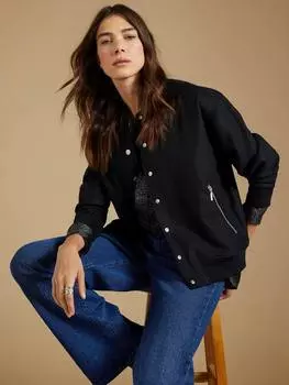 Шерстяная куртка-бомбер antonia Baukjen, черный