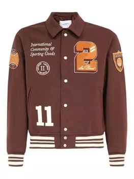 Шерстяная куртка-бомбер Les Deux, коричневый