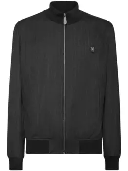 Шерстяная куртка-бомбер Philipp Plein, черный