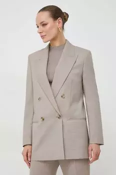 Шерстяная куртка Boss, бежевый