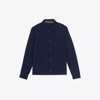 Шерстяная куртка Eason классического кроя на пуговицах Ted Baker, темно-синий