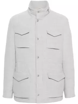 Шерстяная куртка Field Eleventy, серый