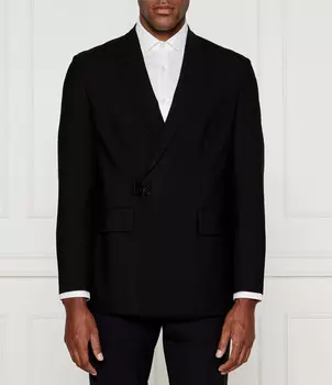 Шерстяная куртка HUGO elegante Hans Regular Fit, черный