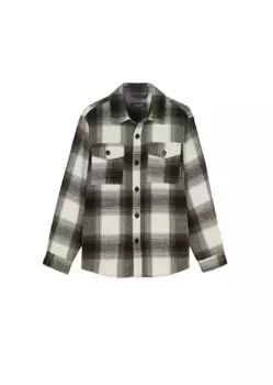 Шерстяная куртка Marc O'Polo "в серую клетку", без капюшона, серый