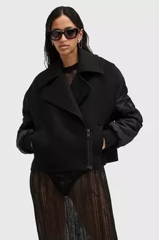 Шерстяная куртка ORLA AllSaints, черный