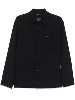 Шерстяная куртка-рубашка Fay, синий