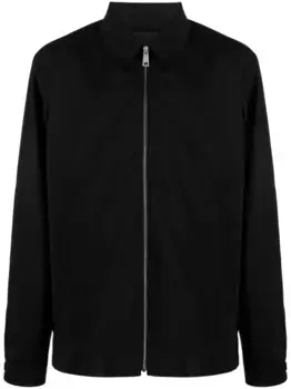 Шерстяная куртка-рубашка на молнии Prada, черный