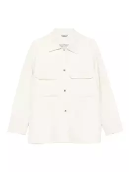 Шерстяная куртка с двумя карманами Herno, белый