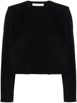 Шерстяная куртка с открытым передом Harris Wharf London, черный