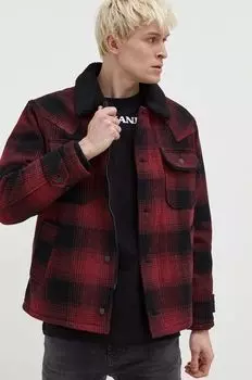 Шерстяная куртка Superdry, красный