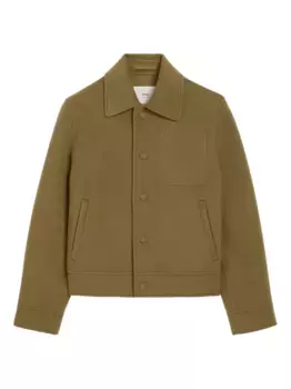 Шерстяная куртка свободного кроя AMI Paris, коричневый